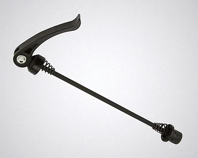 175mm Rear Quick Release Skewer Axle – Alloy Black for Freewheel Bikes.