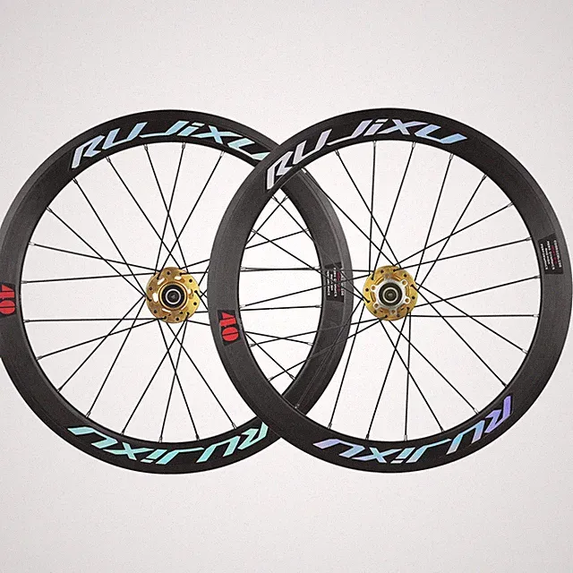 20in 406 451 Road Folding Bicycle Wheelset Disc Brake 6 Claw Sealed Bearing Hub