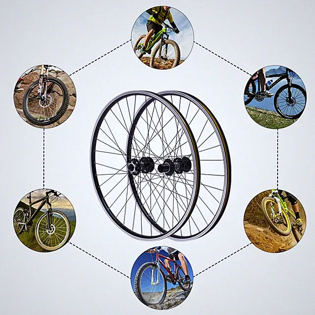 Aluminum Alloy Mountain Bike MTB Wheelset 27.5" Quick Release Front Rear Wheels