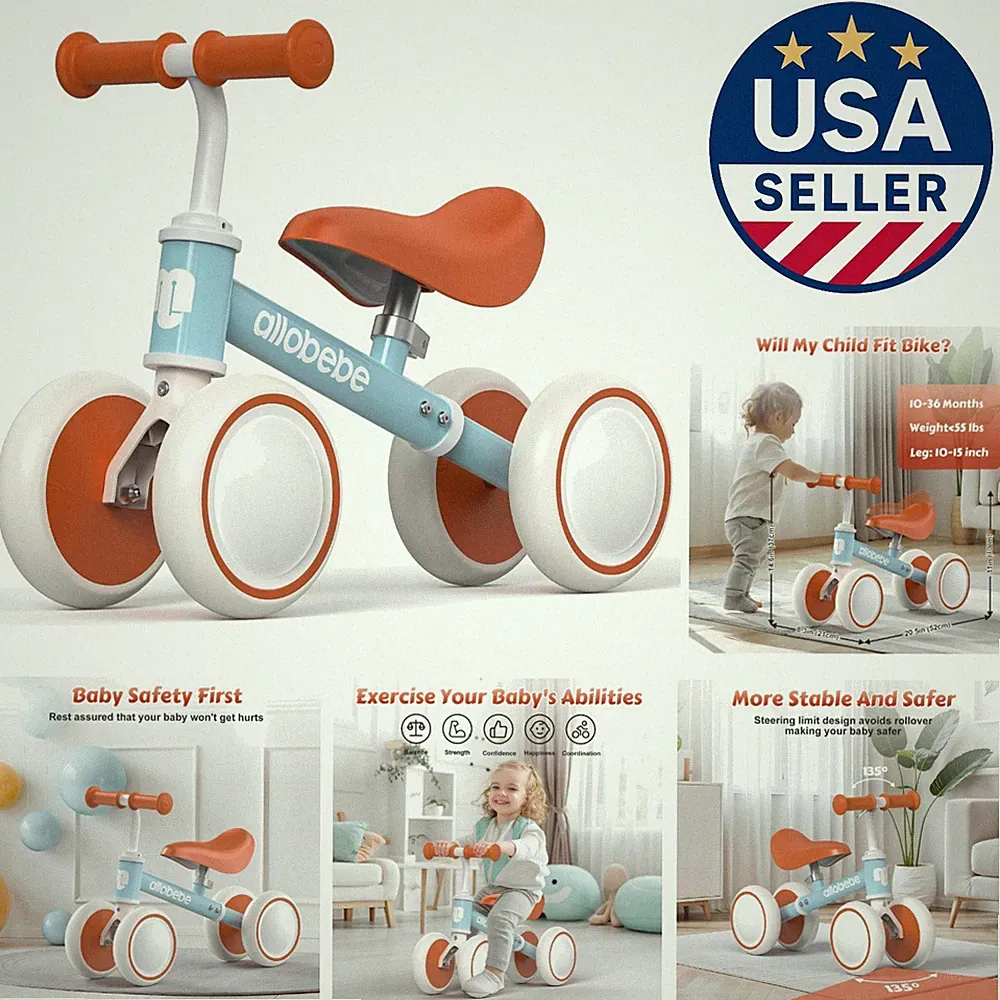 Baby Balance Bike with Quick Release Seat - Encourages Mobility for 1 Olds