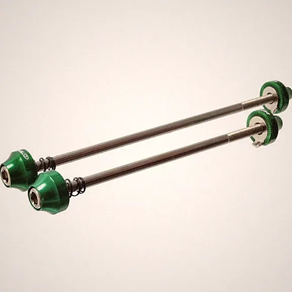 Halo Hex Key Wheel Skewers - Alloy, Non-Quick Release, Green, XL Compatibility