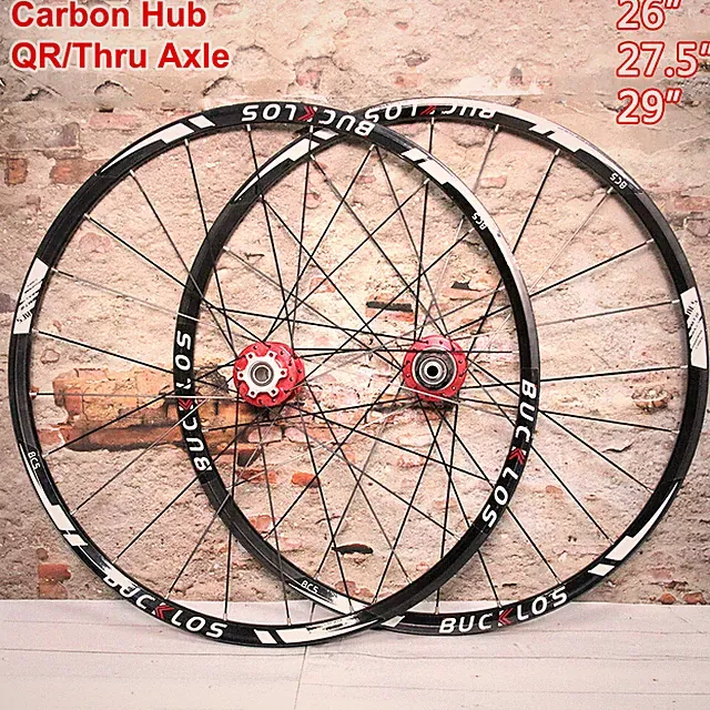 MTB Bike QR/Thru Axle 26/27.5/29 inch Wheelset Disc Brake Clincher Wheels Rim