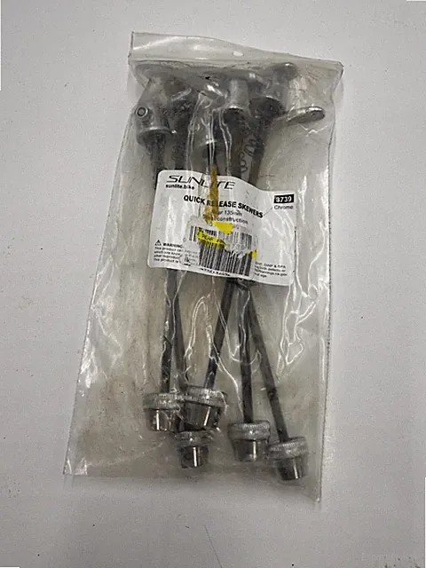(Pack of 5) Sunlite 3739 Bicycle HUB Quick Release Skewers Rear 135mm Chrome