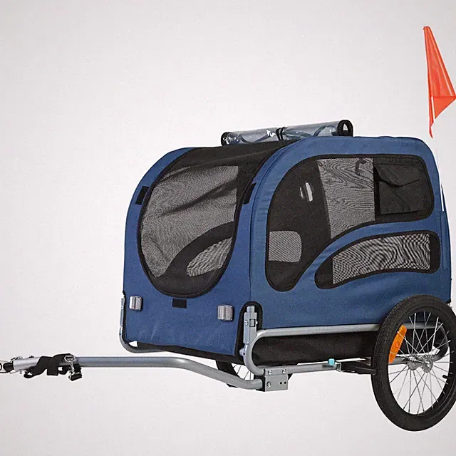 Pet Cart Bicycle Carrier Folding Frame Quick Release Wheels Universal Coupler