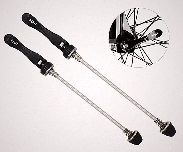 PLATT Bike Quick Release Skewers MTB Wheel Hub Front and Rear black