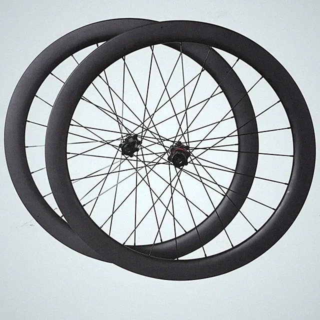 Road Bike 700C Carbon Fiber Wheelset Disc Brake Wheels for Road Bicycle Riding